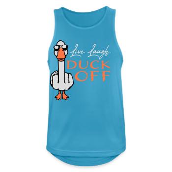 Goose Live Laugh Duck Off Sunglasses Middle Finger - Men's Breathable Tank Top - sapphire blue - Front - Nick (188cm)