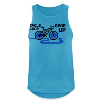 Boucle cycliste Motivation Gear Up - Débardeur respirant Homme - bleu saphir - Devant - Nick (188cm)