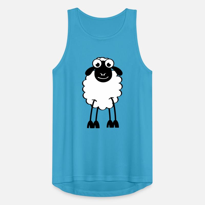 Schafe, weiße oder schwarze Schafe. Träumen oder schlafen Männer Tank Top atmungsaktiv