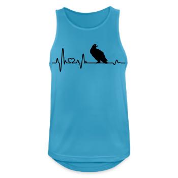 Herzschlag Adler Raubvogel EKG - Männer Tank Top atmungsaktiv - Saphirblau - Vorne - Nick (188cm)