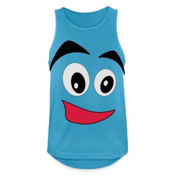 comic - Männer Tank Top atmungsaktiv - Saphirblau - Vorne - Nick (188cm)