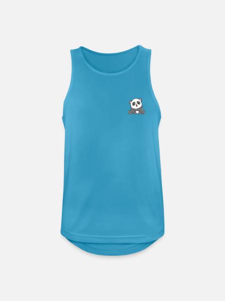 Panda Tier - Männer Tank Top atmungsaktiv - Saphirblau