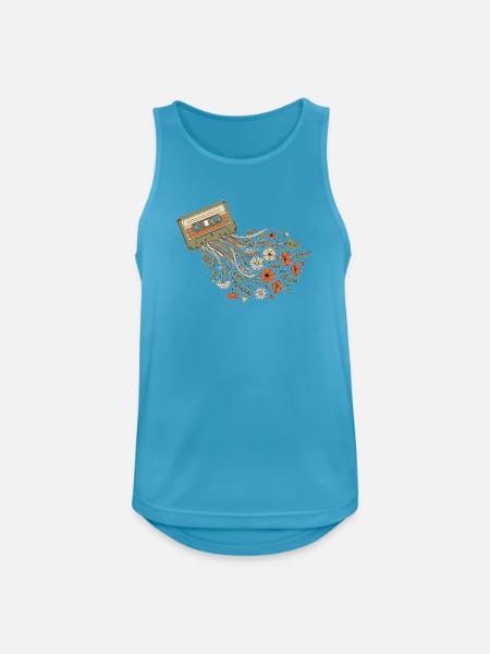 FlowerSette - Männer Tank Top atmungsaktiv - Saphirblau