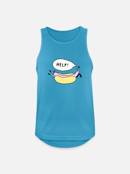 Help_Hot_Dog - Männer Tank Top atmungsaktiv - Saphirblau