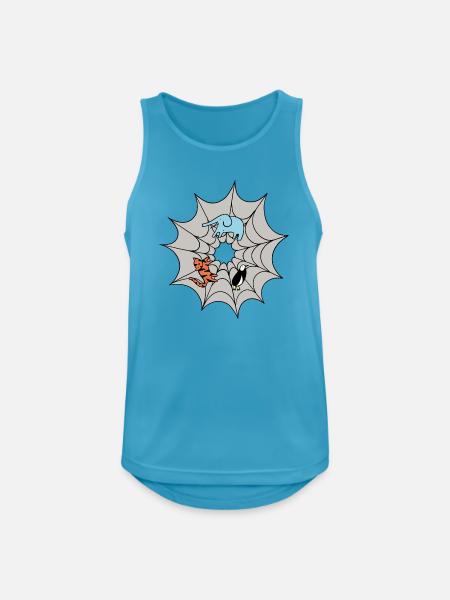 Spinnennetz - Männer Tank Top atmungsaktiv - Saphirblau