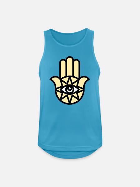 Hamsa Hand der Fatima - Männer Tank Top atmungsaktiv - Saphirblau