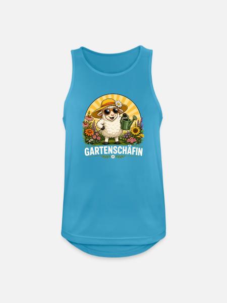 Gartenschäfin Mit Gießkanne Blumen Garten - Männer Tank Top atmungsaktiv - Saphirblau