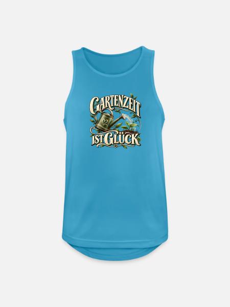 Gartenzeit ist Glück Geschenk Hobbygärtner Garten - Männer Tank Top atmungsaktiv - Saphirblau
