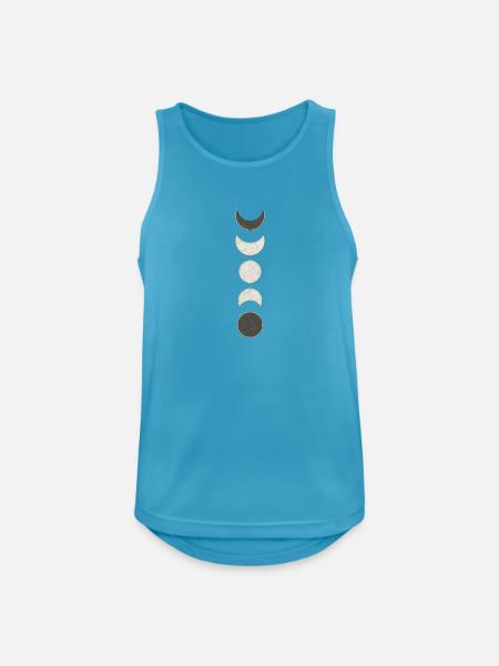Mondphasen Marmor Muster - Männer Tank Top atmungsaktiv - Saphirblau