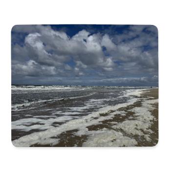 Magie côtière : vagues et nuages Hollande - Tapis de souris (format paysage) - blanc - Devant
