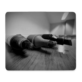 Schwarz-Weiß-Pinsel - Mousepad (Querformat) - Weiß - Vorne