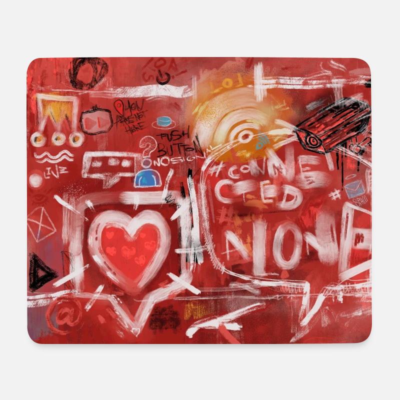 Connected-Alone-Severino-Canepa - Mousepad (Querformat) - Weiß