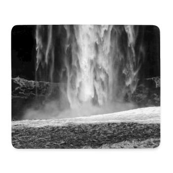 Monochrome Waterfall Mist - Mouse Pad (horizontal) - white - Front
