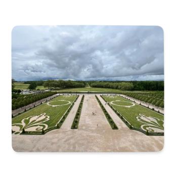 Jardin français du Château de Chambord - Tapis de souris (format paysage) - blanc - Devant