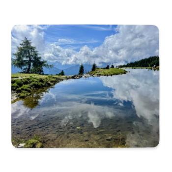 Panorama miroir du lac alpin - Tapis de souris (format paysage) - blanc - Devant