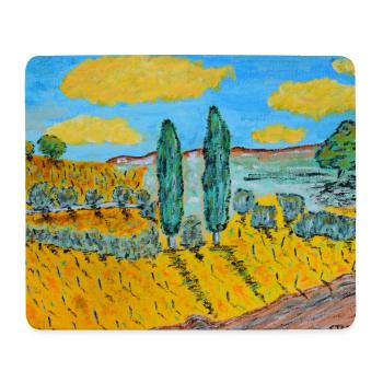 Paysage toscane - Tapis de souris (format paysage) - blanc - Devant