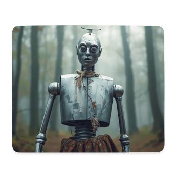The Tin Man, A Metal Body Longs for Heart - Mouse Pad (horizontal) - white - Front