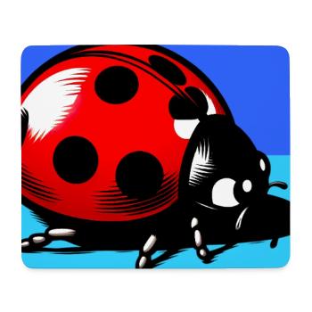 Marienkäfer - Mousepad (Querformat) - Weiß - Vorne