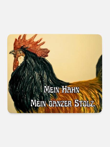 Stolzer Hahn 🐓 - Mousepad (Querformat) - Weiß