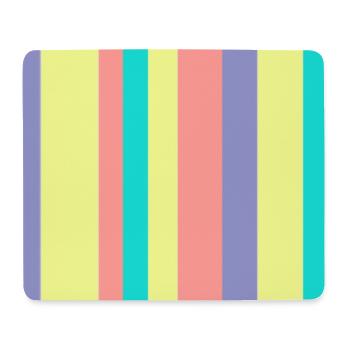 Mélange de couleurs rayées pastel - Tapis de souris (format paysage) - blanc - Devant