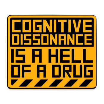 La dissonance cognitive est un sacré dicton. - Tapis de souris (format paysage) - blanc - Devant
