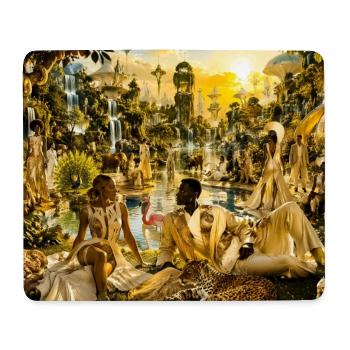 Golden Garden of Eden Designer EDITION - Tapis de souris (format paysage) - blanc - Devant