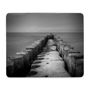 Brise-lames à Ahrenshoop - Tapis de souris (format paysage) - blanc - Devant