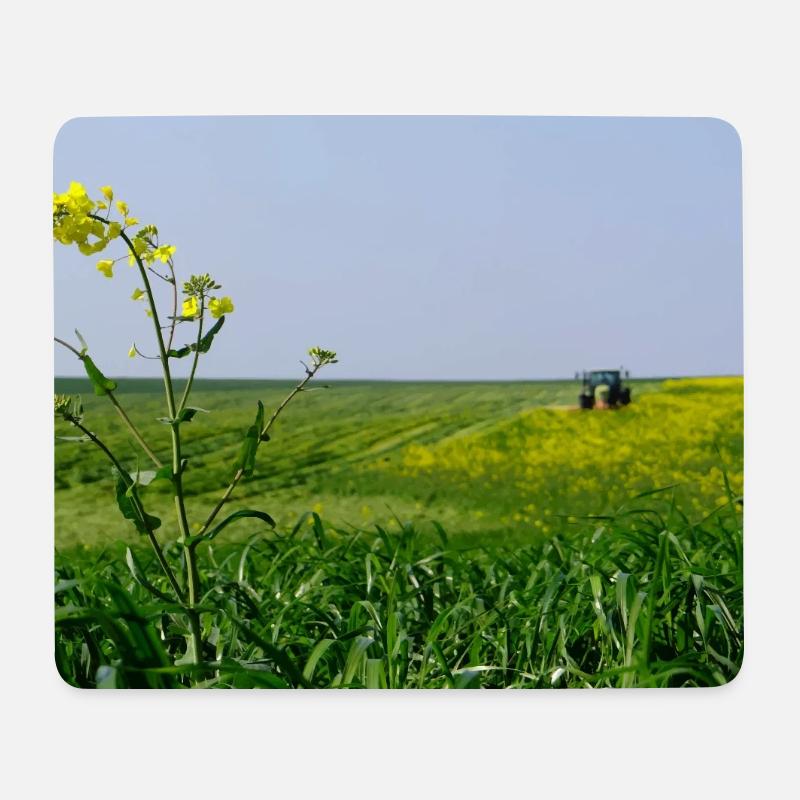 Rapsfeld - Mousepad (Querformat) - Weiß