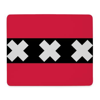 Flag of Amsterdam - Mouse Pad (horizontal) - white - Front