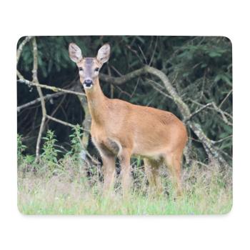 Reh Wald - Mousepad (Querformat) - Weiß - Vorne