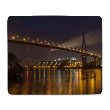Koehlbrandbruecke Elbe Hamburg - Mouse Pad (horizontal) - white - Front