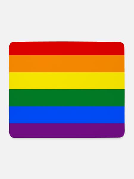 Poster Design Homosexuell Stolz Flagge LGBT Regenbogen Flagge - Mousepad (Querformat) - Weiß