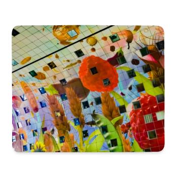 Cheerful colored floral décor design - Mouse Pad (horizontal) - white - Front
