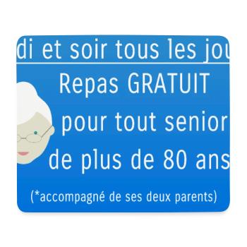 Repas gratuit - Tapis de souris (format paysage) - blanc - Devant
