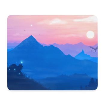A Stellar Wolf Dream: Farben der Morgenröte - Poster - Mousepad (Querformat) - Weiß - Vorne