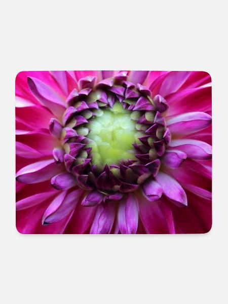 pinke Blume Blüte bunt rosa Poster - Mousepad (Querformat) - Weiß