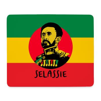 DRAPEAU REGGAE - HAILÉ SÉLASSIÉ - JAH RASTAFARI - Tapis de souris (format paysage) - blanc - Devant