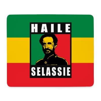 REGGAE RASTA FLAG - SELASSIE I - JAH RASTAFARI - Tapis de souris (format paysage) - blanc - Devant