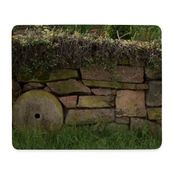 Natursteinmauer - Mousepad (Querformat) - Weiß - Vorne