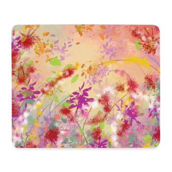 Pastellblüten Farbwirbel Muster - Mousepad (Querformat) - Weiß - Vorne