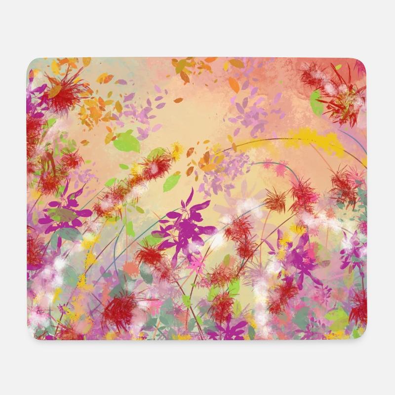 Pastellblüten Farbwirbel Muster - Mousepad (Querformat) - Weiß