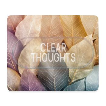 Idées claires – Design minimaliste en verre - Tapis de souris (format paysage) - blanc - Devant