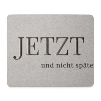 NOW – and not later - Mouse Pad (horizontal) - white - Front