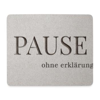 Pause – ohne Erklärung - Mousepad (Querformat) - Weiß - Vorne