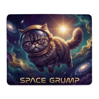Space Grump Weltraum-Kater Neon - Mousepad (Querformat) - Weiß - Vorne
