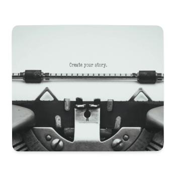 Création de votre histoire : design de machine à écrire vintage - Tapis de souris (format paysage) - blanc - Devant