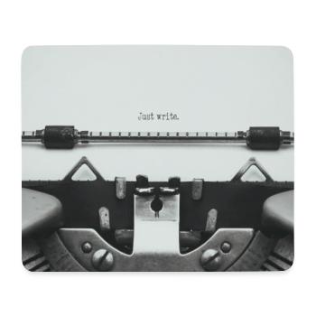 Just Write Vintage Typewriter Design - Mousepad (Querformat) - Weiß - Vorne