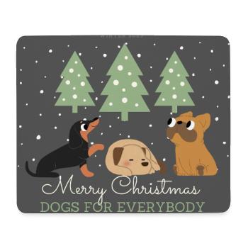 Frohe Weihnachten Hunde für alle - Mousepad (Querformat) - Weiß - Vorne