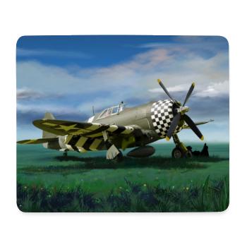 Thunderbolt P-47 - Mouse Pad (horizontal) - white - Front