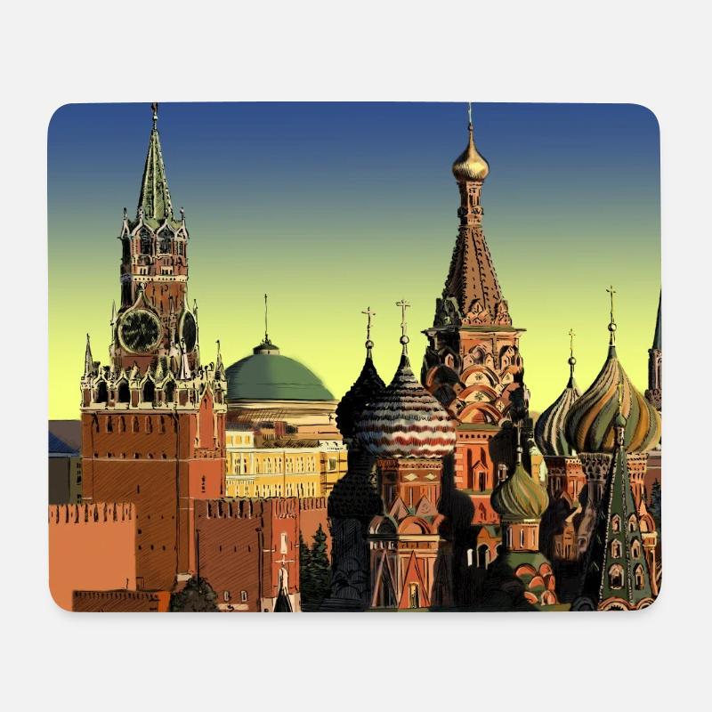 Moskau - Mousepad (Querformat) - Weiß